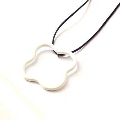 Saint Botolph Women's  Logo Pendant Necklace In Blanco White