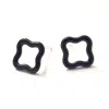 Saint Botolph Women's  Logo Stud Earrings In Black Enamel In Black