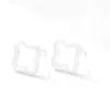 Saint Botolph Women's  Logo Stud Earrings In Blanco White Enamel In White