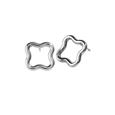 Saint Botolph Women's  Logo Stud Earrings In Stering Silver In Metallic