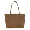 Saint Botolph Women's The Pat Shell For The  Oyster Bag--don't Smoke Tobacco Brown Suede In Brown