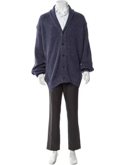 Pre-owned Saint Croix Cashmere V-neck Cardigan W/ Tags In Blue