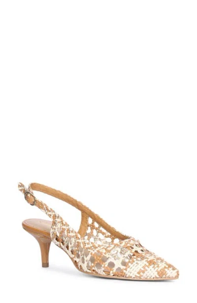 Saint G Abril Woven Slingback Pump In Multi Tan