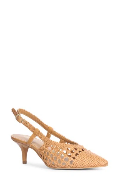 Saint G Abril Woven Slingback Pump In Tan