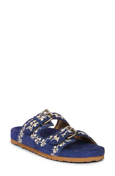 Saint G Angela Slide Sandal In Denim