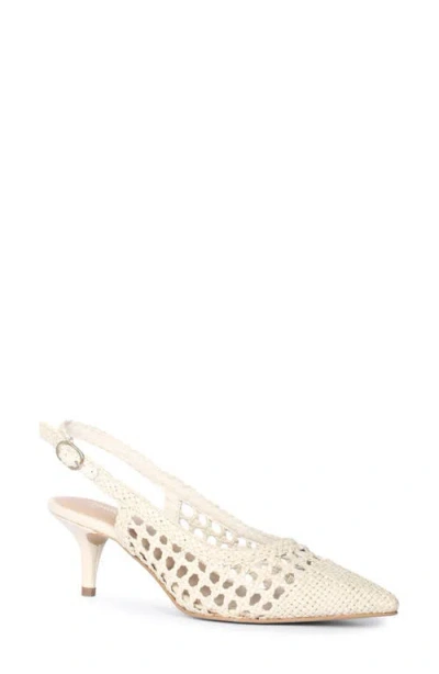 Saint G Benni Woven Slingback Pump In Ivory