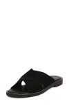 Saint G Blossom Slide Sandal In Black