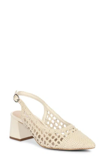 Saint G Calli Woven Slingback Pump In Ivory