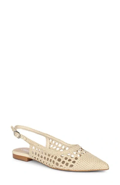 Saint G Chayya Woven Slingback Flat In Ivory