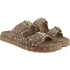 Saint G Chloe Double Buckle Sandals In Beige