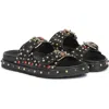 Saint G Chloe Double Buckle Sandals In Black