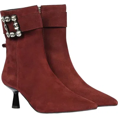 Saint G Eishi Pointed Toe Bootie In Burgundy
