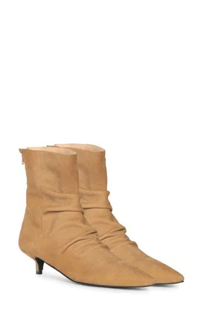 Saint G Florino Pointed Toe Kitten Heel Bootie In Beige/black
