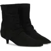 Saint G Florino Slouch Pointed Toe Kitten Heel Bootie In Black