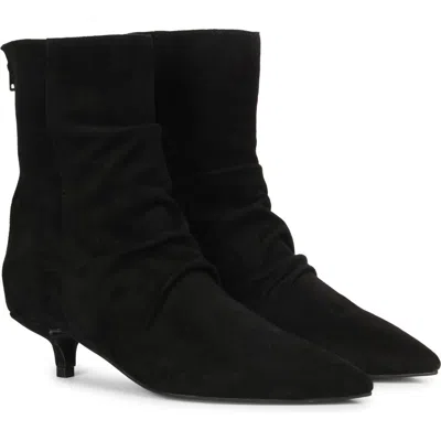 Saint G Florino Slouch Pointed Toe Kitten Heel Bootie In Black