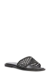 Saint G Jade Woven Slide Sandal In Black