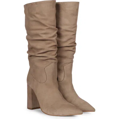 Saint G Nameen Slouch Pointed Toe Bootie In Taupe