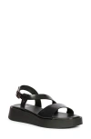 Saint G Nasrin Ankle Strap Platform Wedge Sandal In Black