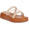 Saint G Ren Platform Wedge Slide Sandal In Champagne