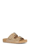 Saint G Riena Embellished Slide Sandal In Beige