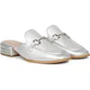 Saint G Savannah Bit Loafer Mule In Silver