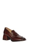 Saint G Viviana Croc Embossed Pump In Brown