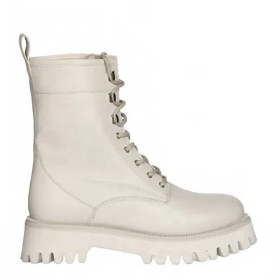 Saint G Women's Anastasia Leather Lace Up High Ankle Boots In Ivory In Multi