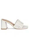 Saint G Bethany Block Heel Slide Sandal In White