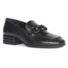 Saint G Jacqueline Croc Embossed Loafer In Black