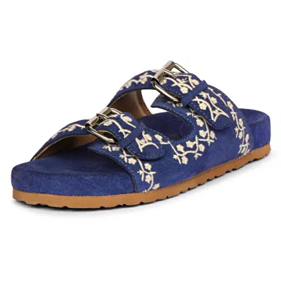 Saint G Women's Blue Angela - Flat Sandals - Denim