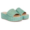Saint G Betta Platform Wedge Slide Sandal In Blue