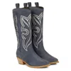 Saint G Martina Pointed Toe Western Boot In Blue