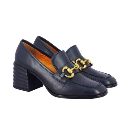 Saint G Women's Blue Vera Navy - Heel Loafers