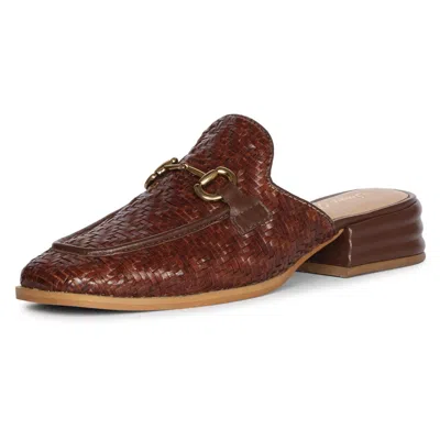 Saint G Women's Brown Izaan - Heeled Mule - Mahogany