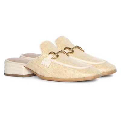 Saint G Women's Brown Izaara - Heeled Mule - Beige