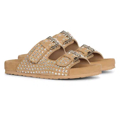 Saint G Women's Brown Riena - Flat Sandals - Beige