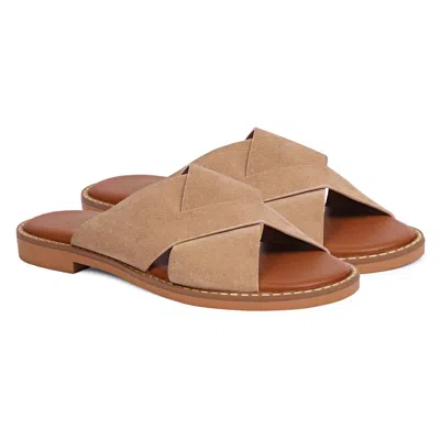 SAINT G WOMEN'S BROWN VIVI BLU - BLOSSOM - FLATS - BEIGE
