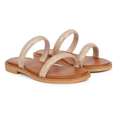 SAINT G WOMEN'S BROWN VIVI BLU - ZAENEB - FLATS - CHAMPAGNE