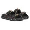 Saint G Chloe Double Buckle Sandals In Black