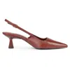 Saint G Cynara Slingback Pointed Toe Pump In Brown