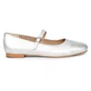 Saint G Garlen Mary Jane Cap Toe Flat In White