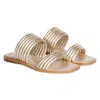 SAINT G WOMEN'S GOLD ZOYA PLATIN SANDALS