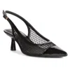 Saint G Katy Slingback Pointed Cap Toe Pump In Black