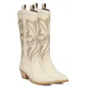 Saint G Martina Pointed Toe Western Boot In White