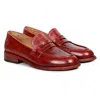 Saint G Micola Penny Loafer In Red