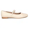 Saint G Garlen Mary Jane Cap Toe Flat In White