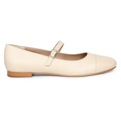 SAINT G WOMEN'S NEUTRALS GARLEN - FLAT BALLERINAS - CREAM