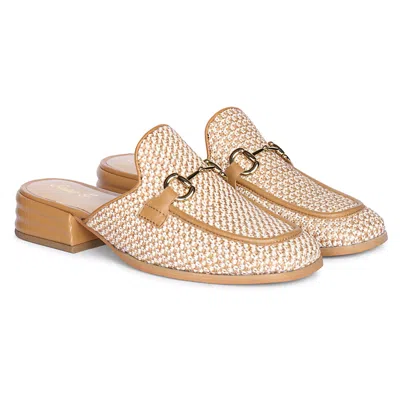 Saint G Women's Neutrals Sain - Natural Heel Loafers In Black/yellow