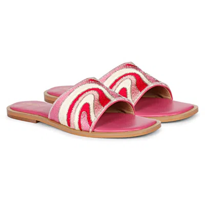 Saint G Women's Pink / Purple Giorgia Multi Pink - Flat Sandals In Pink/purple