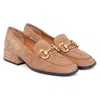Saint G Jenny Block Heel Loafer In Rose Gold